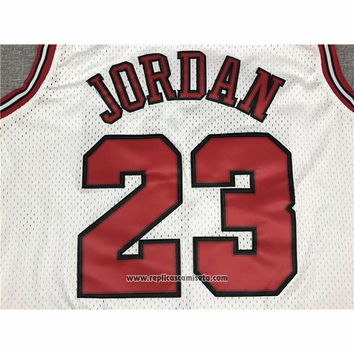 Camiseta Chicago Bulls Michael Jordan NO 23 Mitchell & Ness 1997-98 Blanco